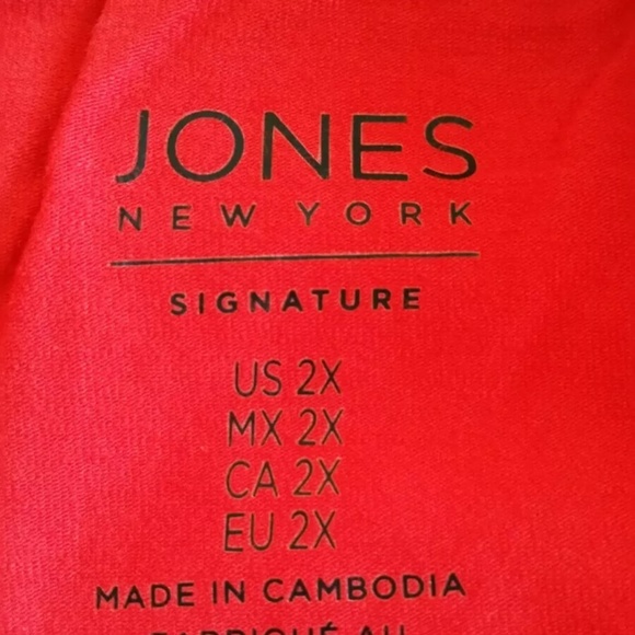 Jones New York Red Signature Skort w/Shorts - Picture 6 of 9